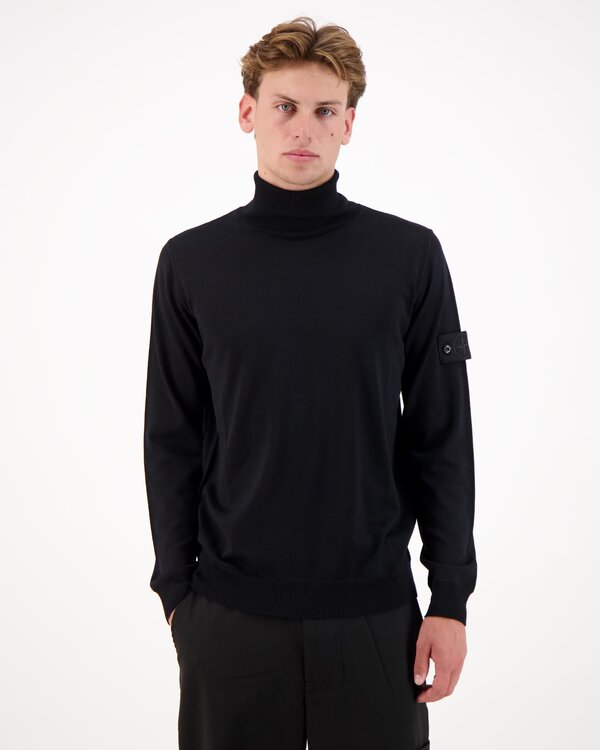5100066 Light Pure RWS Wool S.I. Ghost Turtleneck Black