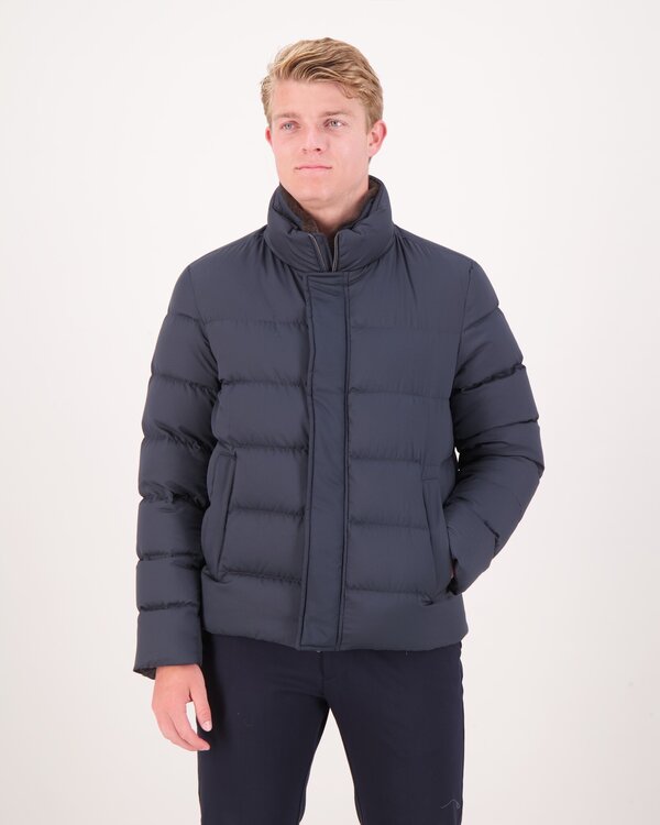Arendelle Con Collo Faux Fur Bomber Jacket Blue