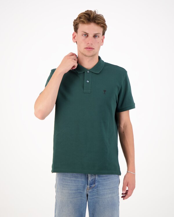 Contrasted Ami De Coeur Polo Green