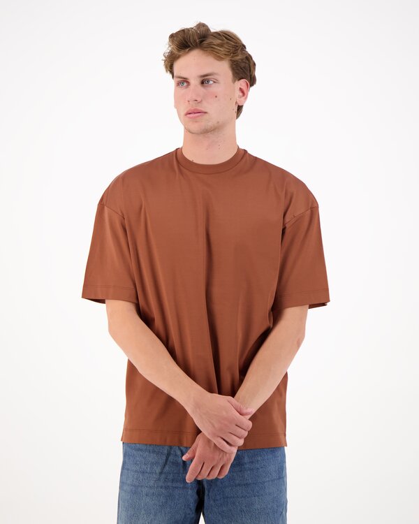 Interlock Supima Oversized T-Shirt Coffee