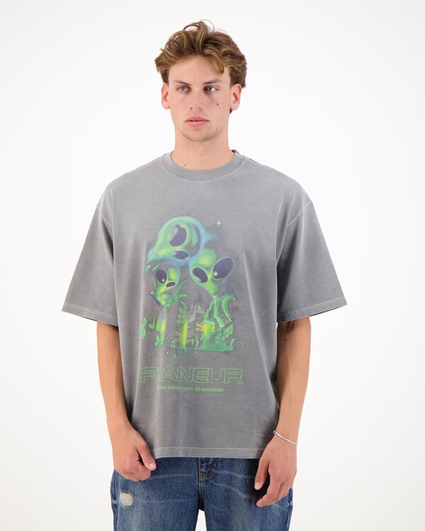City Aliens T-Shirt Schwarz