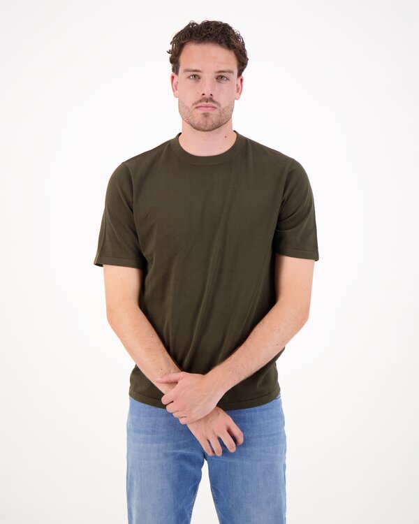 Crew Neck SS T-Shirt Donker Groen