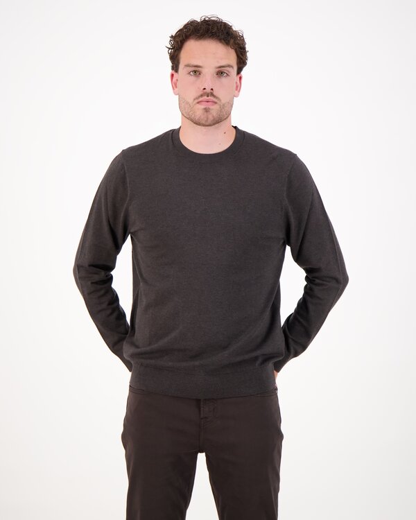 Crew Neck Pullover Donkerbruin