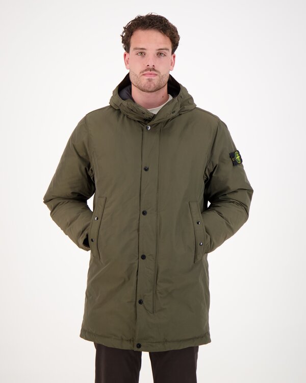 7100006 Micro Twill Long Parka Light Grey