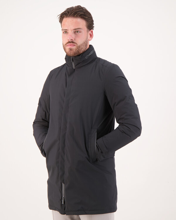 Piumino Medio Liscio Jacke Schwarz