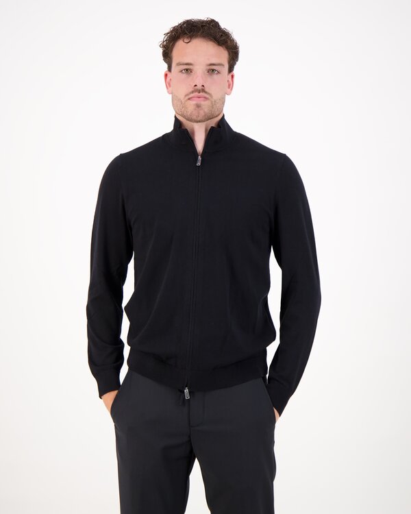 Cardigan Full Zip Schwarz