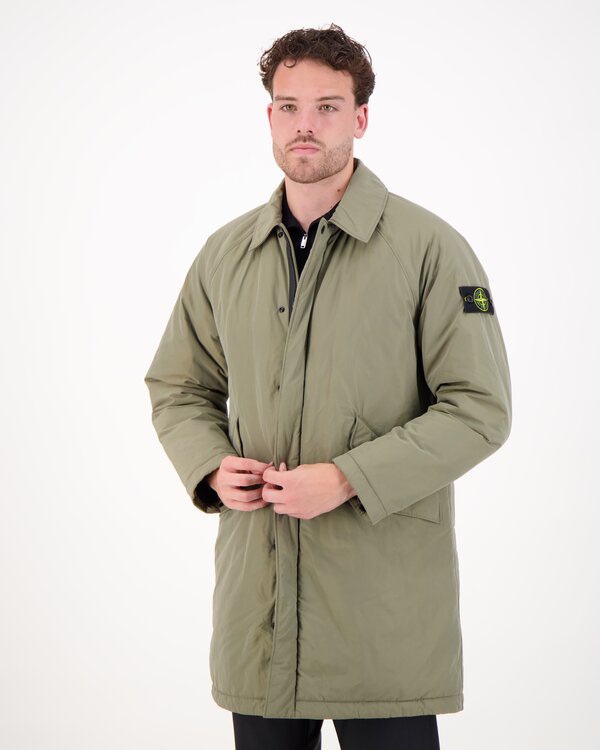 7100002 Micro Twill Long Coat Military