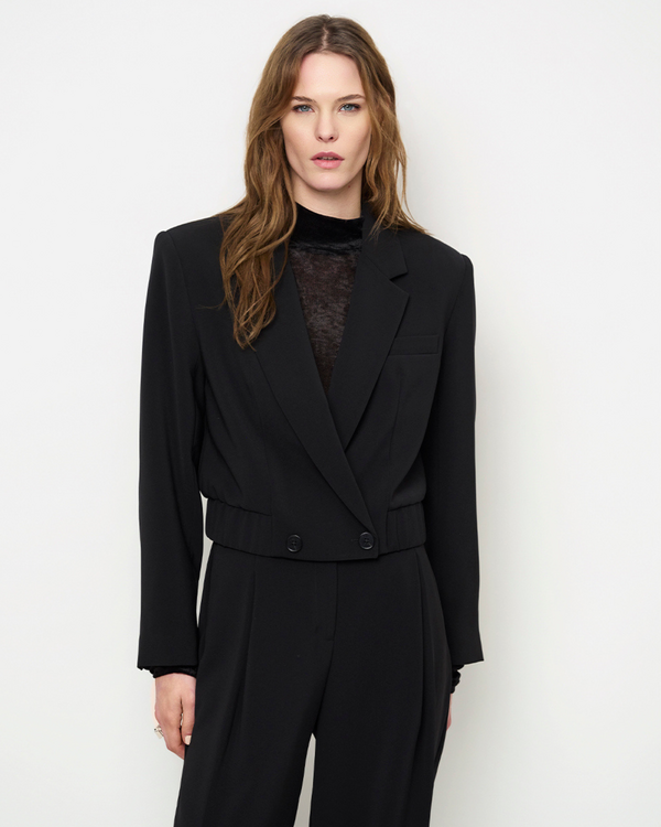 Reilley Cropped Blazer Jacket Black