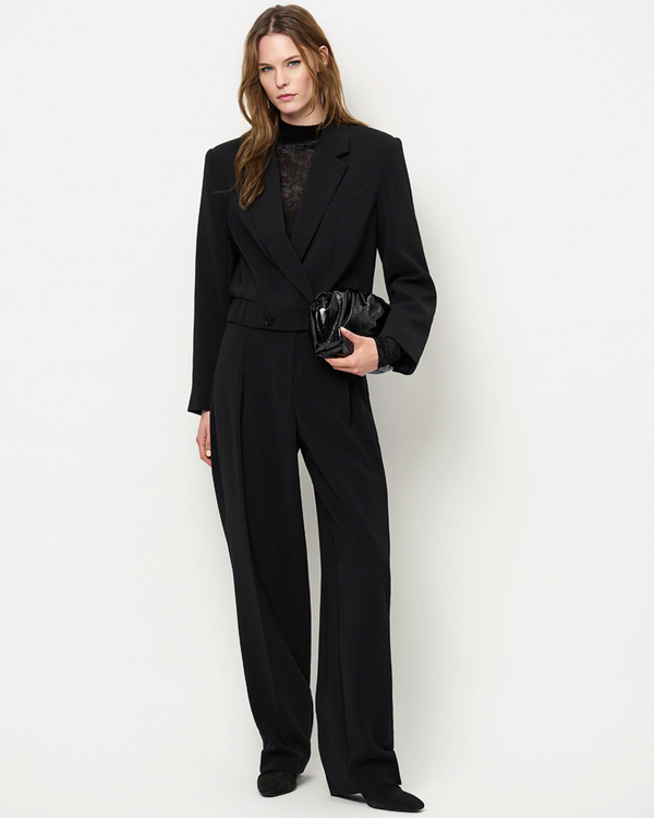 Chad Pleated Pants Zwart