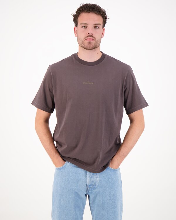 2100001 Organic Cotton Jersey Camo Print T-Shirt Bordeaux