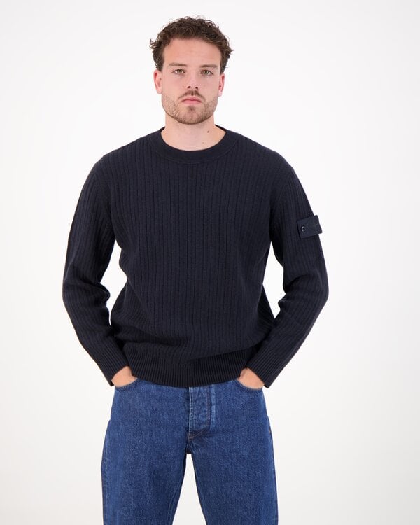 5100051 Wool Cashmere S.I. Ghost Crewneck Marine