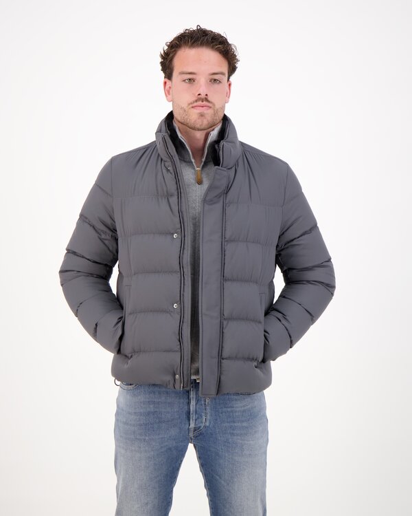 Arendelle Con Collo Faux Fur Bomber Jacket Grey