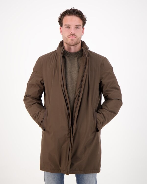 Piumino Medio Liscio Jacket Brown