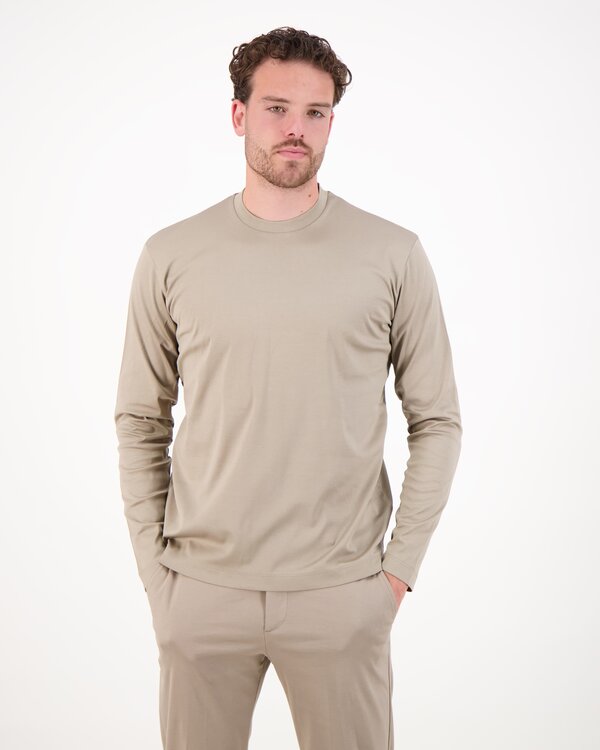 Interlock Supima Long Sleeve T-Shirt Lead Grey