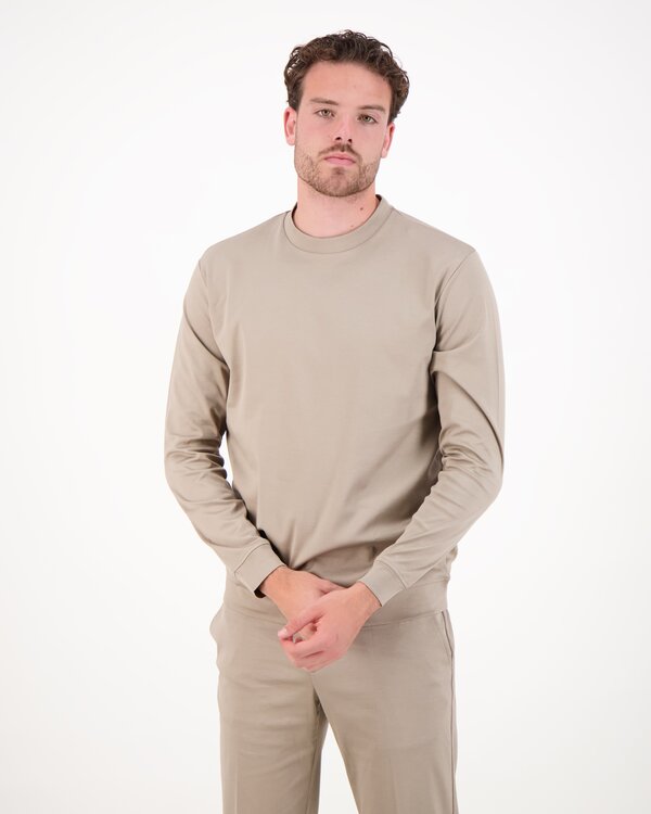 Heavy Supima Sweater Lead Grey
