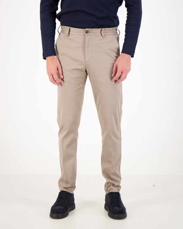 Supima Tapered Trousers Lead Grey
