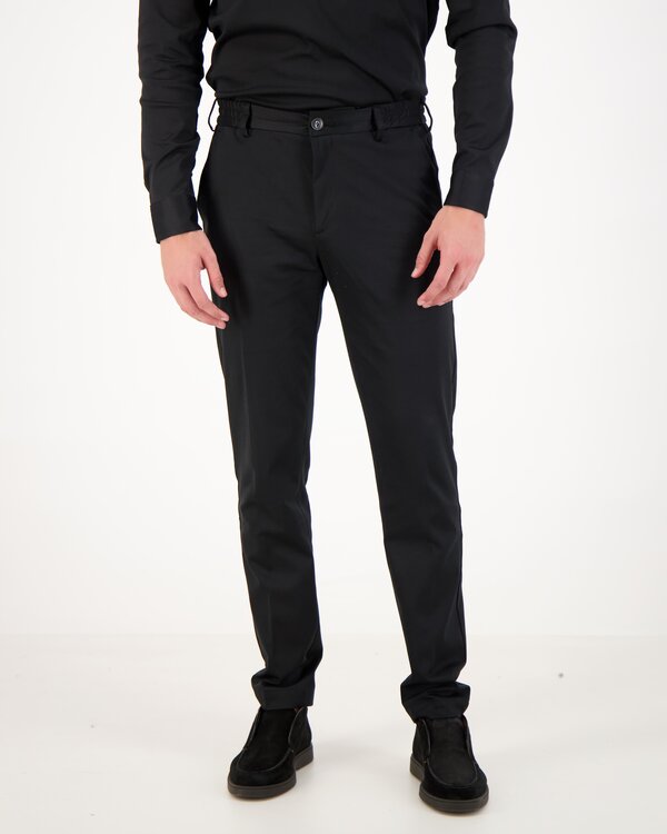 Supima Tapered Trousers Zwart