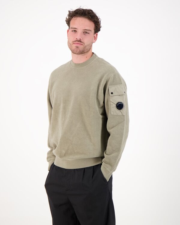 Brushed Emerized Sweatshirt Beige