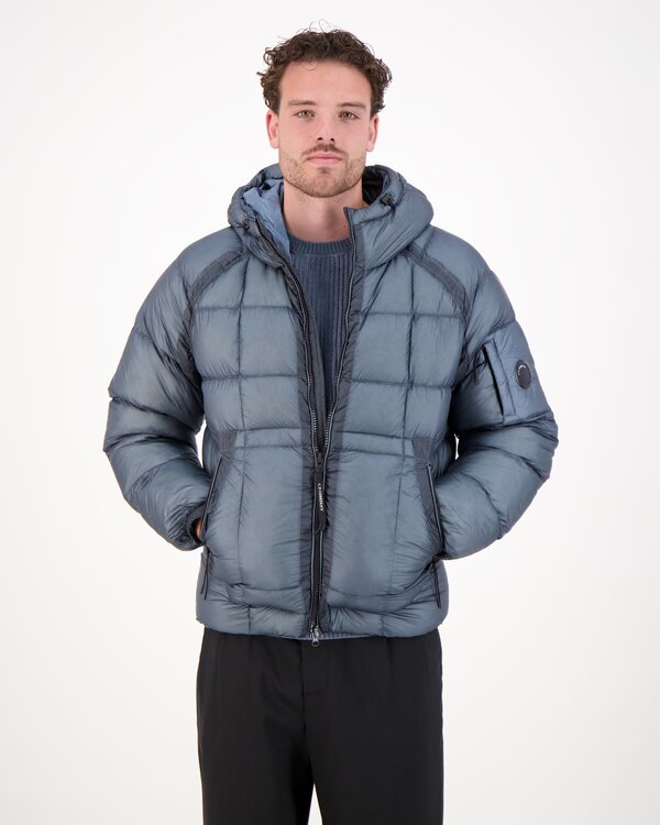 D.D. Shell Hooded Puffer Jacke Blau