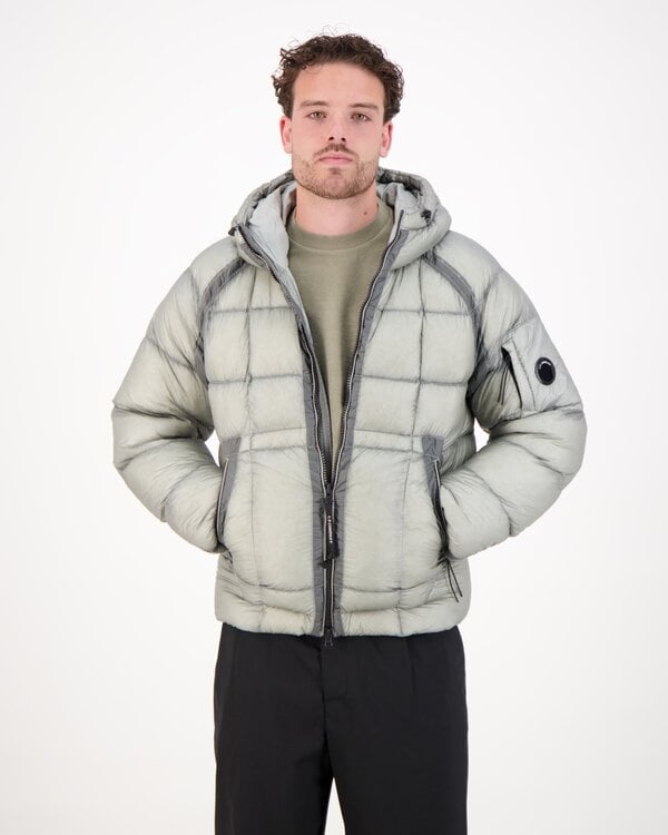 D.D. Shell Hooded Puffer Jacket Grey