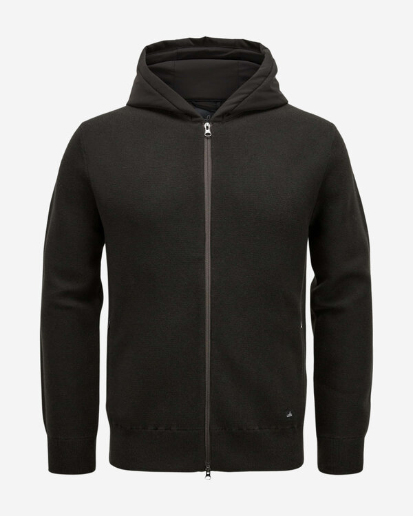Francis Cotton Merino Full Zip Hoodie Braun