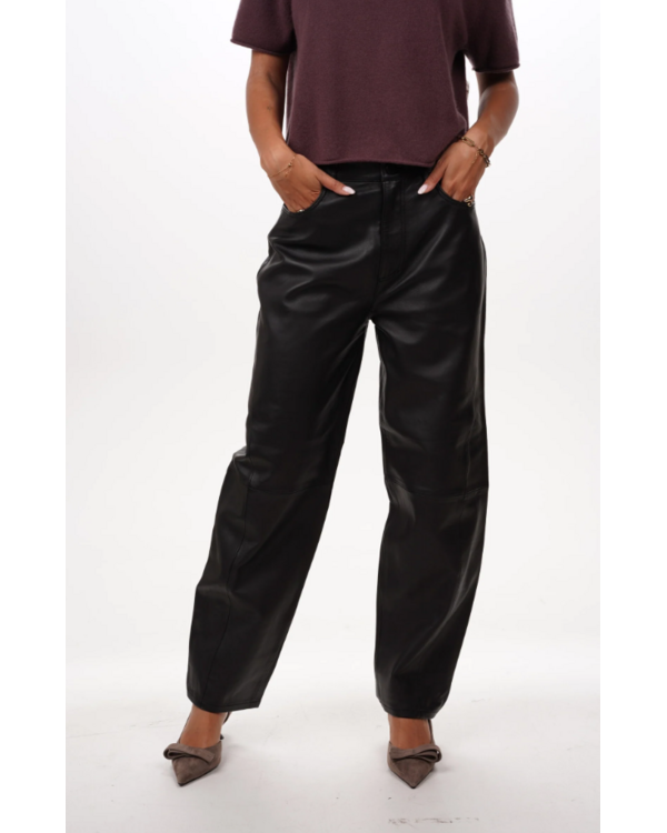 Fenne leather trousers Donker Bruin