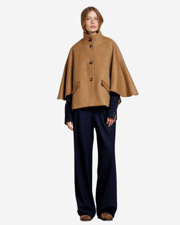 Zoelle Wool Cape Tabacco