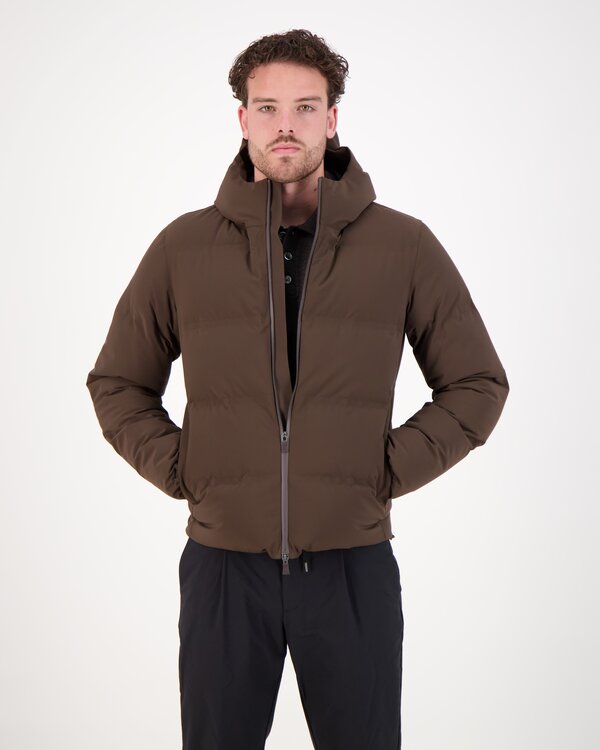 Piumino Corto Impact Jacket Brown