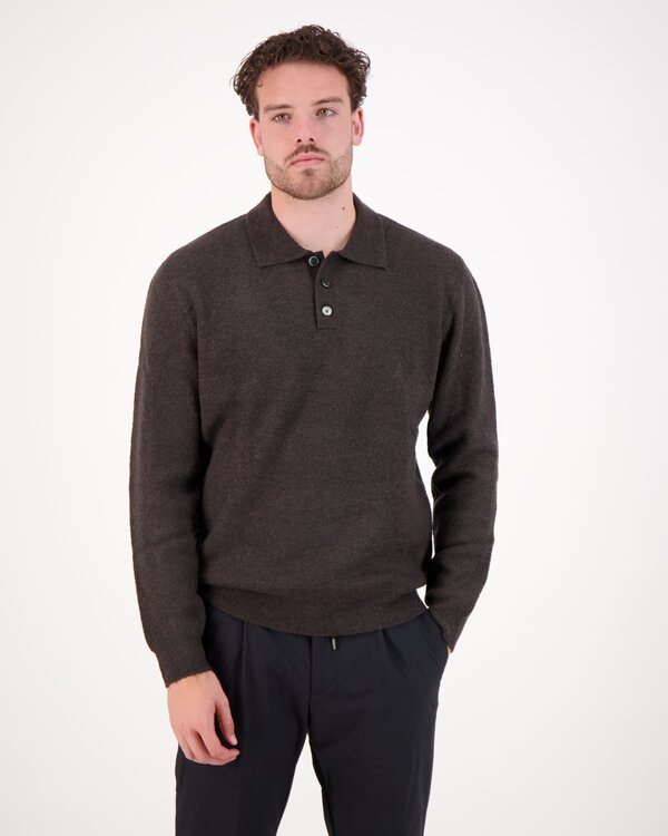 Boiled Wollen Polo Brown