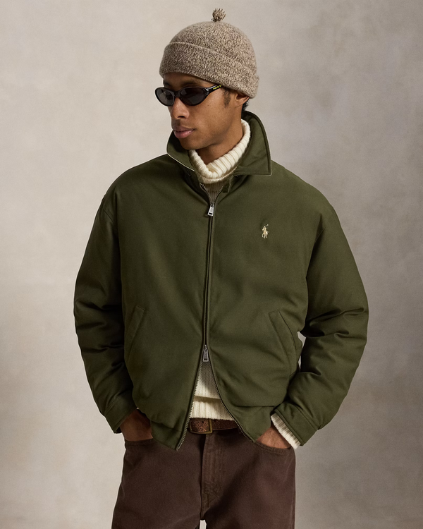 Woven Windbreaker Jacke Olive