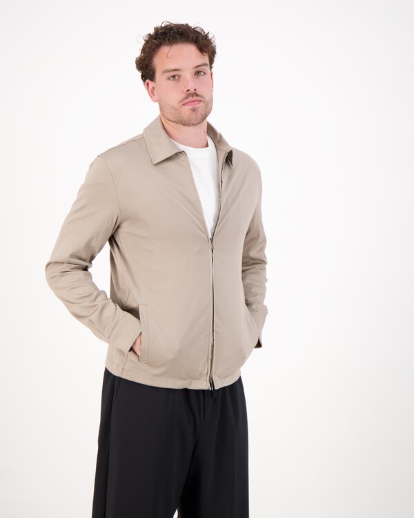 Supima Zip Überhemd Lead Grey