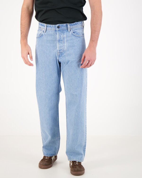 J100006 Indigo Denim Rinsed Organic Jeans Hellblau