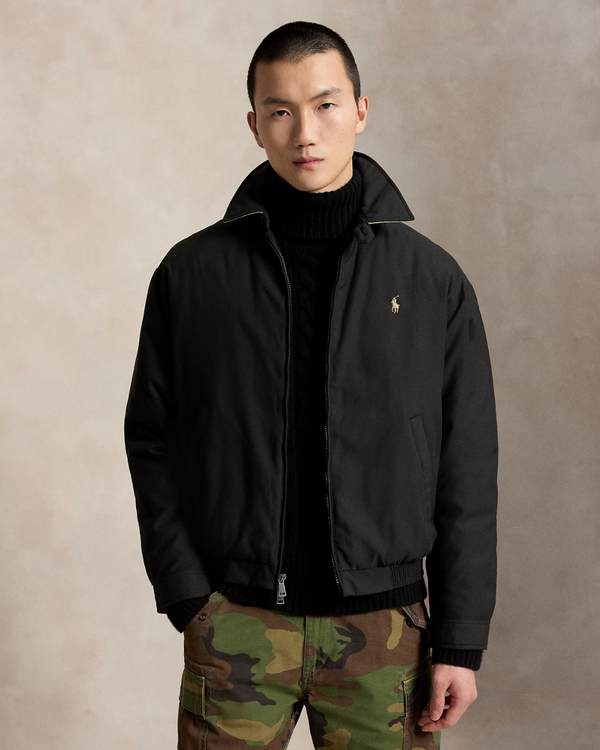 Woven Windbreaker Jacket Zwart