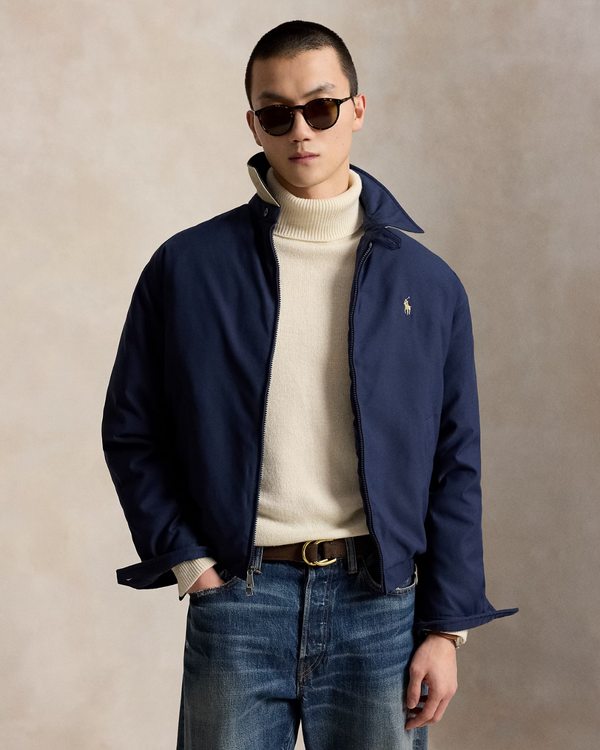 Woven Windbreaker Jacke Marine