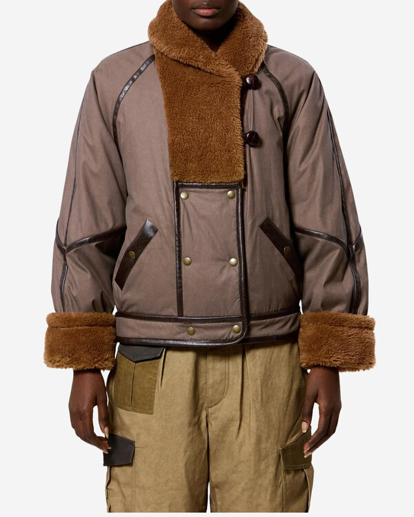 Olinka Faux Fur Collar Padded Parka Bruin