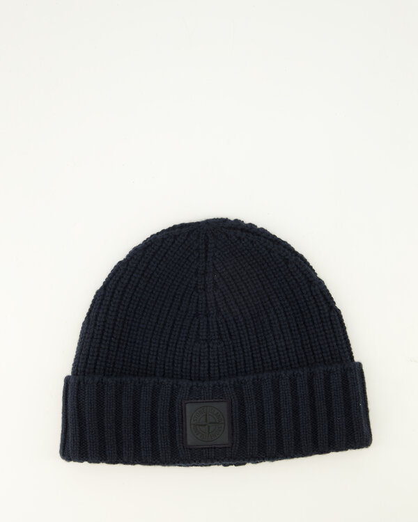 N100006 Cashmere S.I. Ghost Beanie Muts Dunkelblau