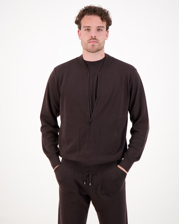 Bomber Weste mit Reißverschluss Braun
