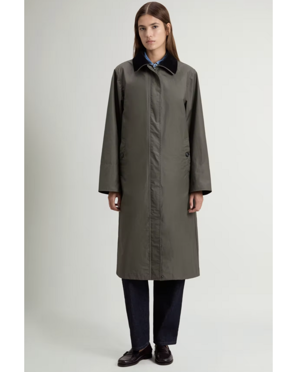 3-in-1 Coat in Waxed Coat Donker Groen