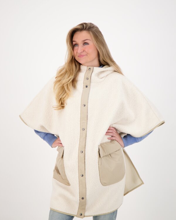 Mixed Sherpa Cape Creme