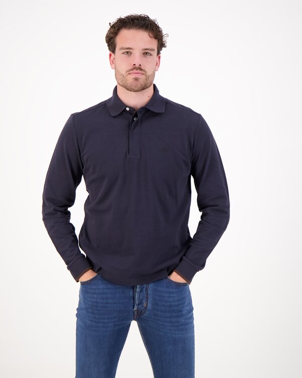 Lange Mouwen Polo Marine