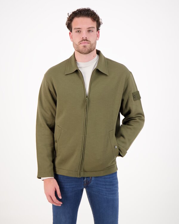 6100014 Wool Fleece Zip Up Ghost Vest Groen