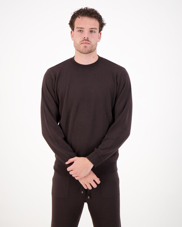 Royal Merino Crewneck Bruin