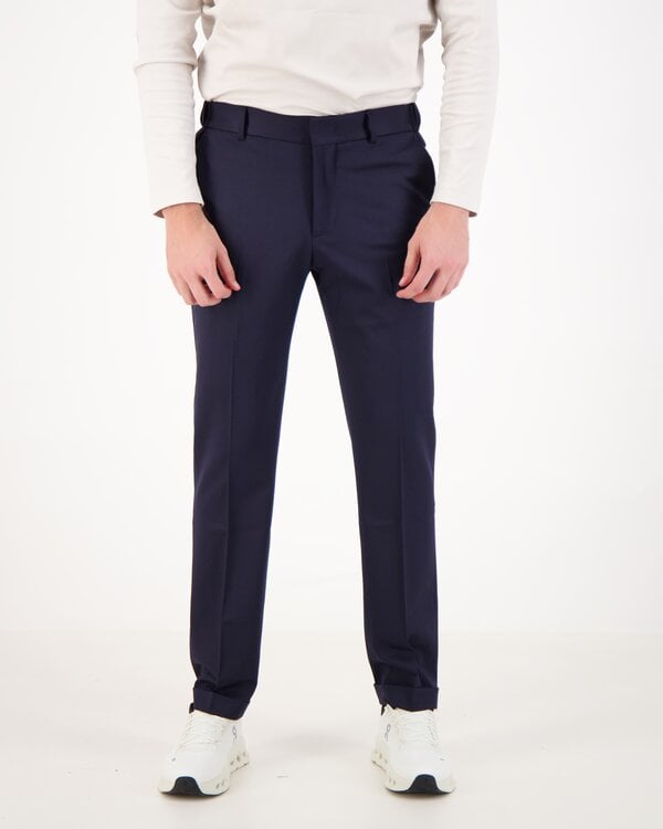 Beckett Soft Wool Relaxed Tailored Trousers Navy