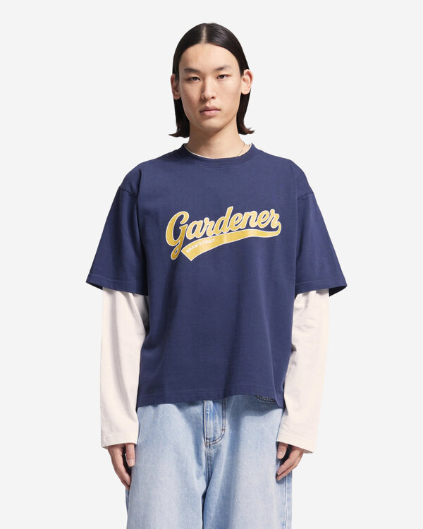 Double Layer T-shirt Dunkel Blau