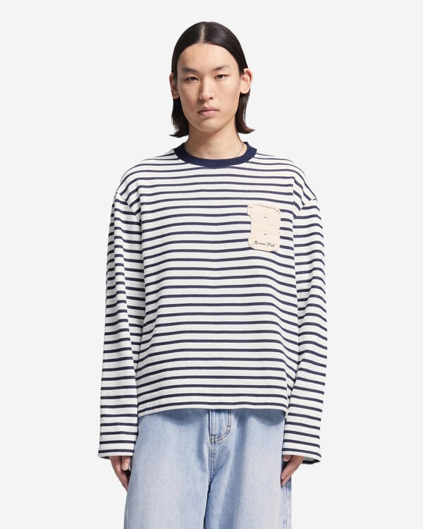 Varsity Striped Longsleeve Marine