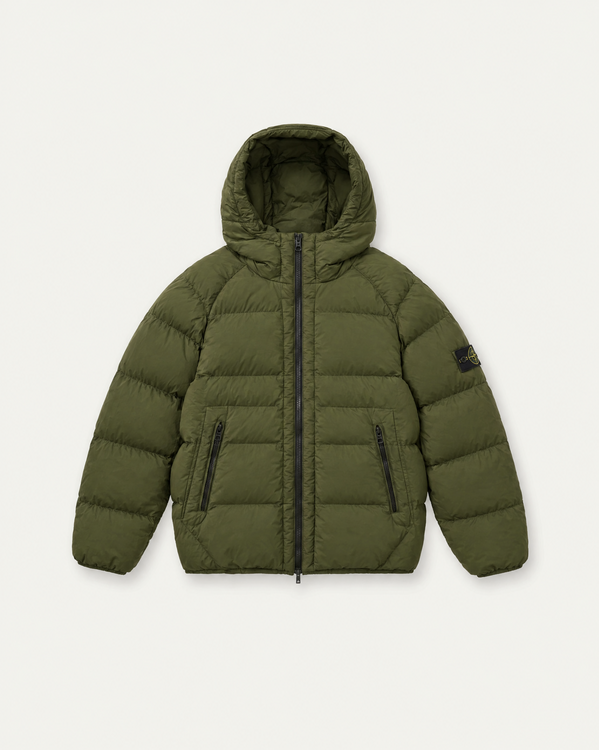 4100004 Seamless Tunnel Nylon Down Jacket Military Green