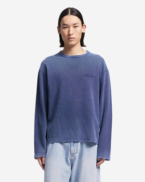 Stamp Waffle Longsleeve Blauw