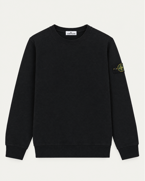 6100001 Brushed Organic Cotton Fleece Sweater black