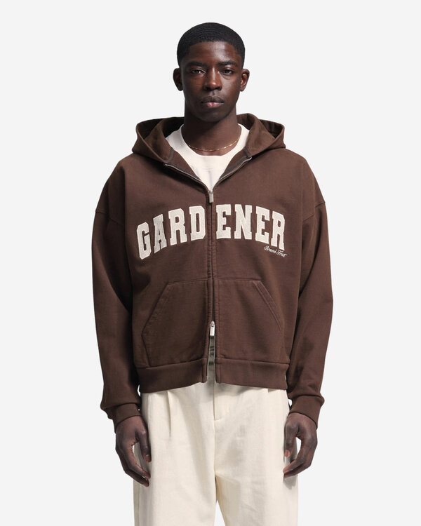 Gardener Zipper Hoodie Braun