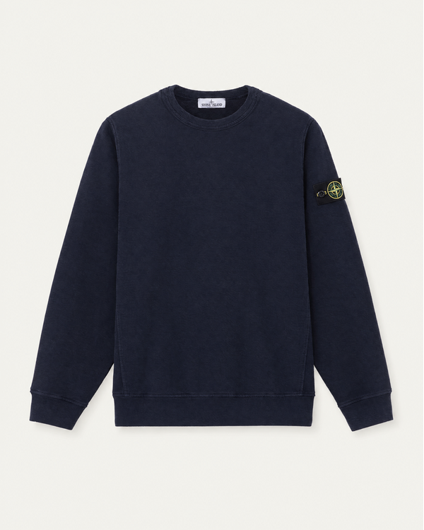 6100001 Brushed Organic Cotton Fleece Sweater Navy